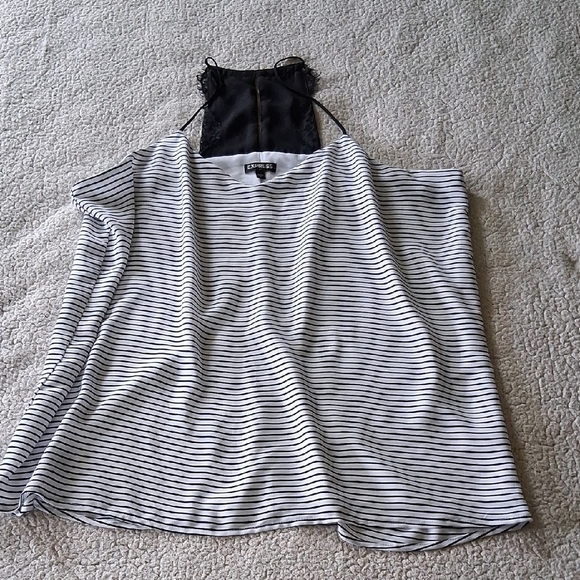 Express Monochrome Striped Tank Top - Picture 1 of 5